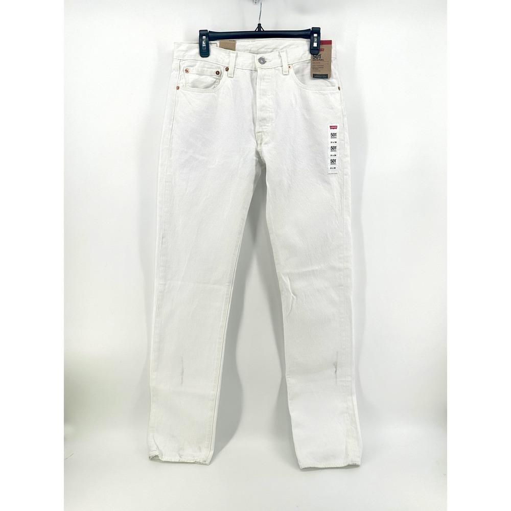 Levi's 501 Original Jeans Men 31x36 White Straight Fit‎ Modern New